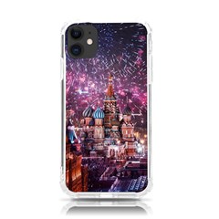 Moscow Kremlin Saint Basils Cathedral Architecture  Building Cityscape Night Fireworks Iphone 11 Tpu Uv Print Case by Cowasu