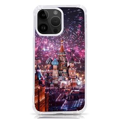 Moscow Kremlin Saint Basils Cathedral Architecture  Building Cityscape Night Fireworks Iphone 14 Pro Max Tpu Uv Print Case by Cowasu