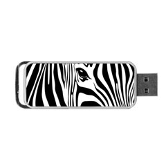 Animal Cute Pattern Art Zebra Portable Usb Flash (one Side) by Amaryn4rt