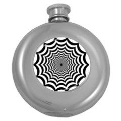 Spider Web Hypnotic Round Hip Flask (5 Oz) by Amaryn4rt