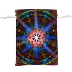 Mandala Pattern Kaleidoscope Lightweight Drawstring Pouch (xl) by Simbadda