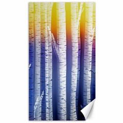 Birch Tree Background Scrapbooking Canvas 40  X 72  by Simbadda