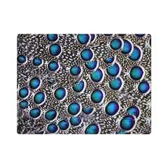 Peacock Pattern Close Up Plumage Premium Plush Fleece Blanket (mini) by Celenk