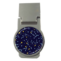 Seamless-pattern-with-cartoon-zodiac-constellations-starry-sky Money Clips (round)  by uniart180623