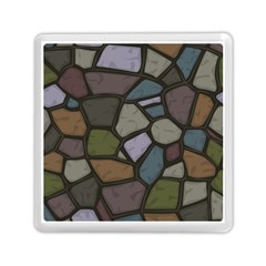 Cartoon-colored-stone-seamless-background-texture-pattern - Memory Card Reader (square) by uniart180623
