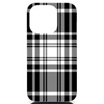 Pixel-background-design-modern-seamless-pattern-plaid-square-texture-fabric-tartan-scottish-textile- iPhone 14 Pro Black UV Print Case Front