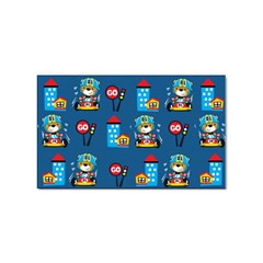 Racing-car-printing-set-cartoon-vector-pattern Sticker (rectangular) by uniart180623