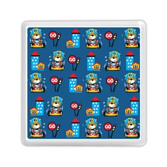 Racing-car-printing-set-cartoon-vector-pattern Memory Card Reader (square) by uniart180623