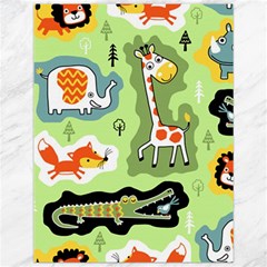 Seamless-pattern-with-wildlife-animals-cartoon Canvas 12  X 16  by uniart180623