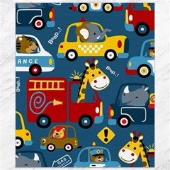 Seamless-pattern-vehicles-cartoon-with-funny-drivers Canvas 20  X 24  by uniart180623