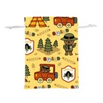 Seamless-pattern-funny-ranger-cartoon Lightweight Drawstring Pouch (S) Front