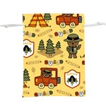 Seamless-pattern-funny-ranger-cartoon Lightweight Drawstring Pouch (XL) Back