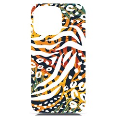 Abstract-geometric-seamless-pattern-with-animal-print Iphone 14 Pro Max Black Uv Print Case by uniart180623