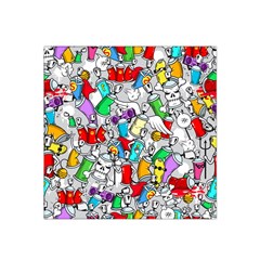 Graffiti-characters-seamless-pattern Satin Bandana Scarf 22  X 22  by uniart180623