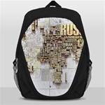 3d Typography World Map Backpack Bag Front