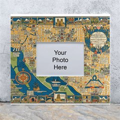 Vintatge Map Of Washington Dc White Wall Photo Frame 5  X 7  by uniart180623