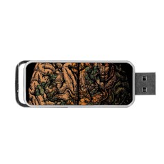 Always On My Mind Brain Map Vintage Portable Usb Flash (two Sides) by uniart180623