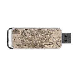 Vintage Map Europe Portable Usb Flash (one Side) by uniart180623