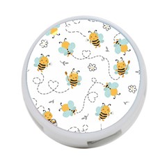 Bee Art Pattern Design Wallpaper Background Print 4-port Usb Hub (one Side) by uniart180623