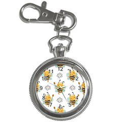 Art Bee Pattern Design Wallpaper Background Key Chain Watches by uniart180623