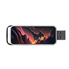 Fire Flame Burn Hot Heat Light Burning Orange Portable Usb Flash (one Side) by uniart180623