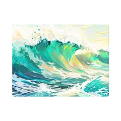Waves Ocean Sea Tsunami Nautical Art Premium Plush Fleece Blanket (mini) by uniart180623