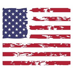 Flag Usa Unite Stated America Two Sides Premium Plush Fleece Blanket (small) by uniart180623