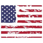 Flag Usa Unite Stated America Two Sides Premium Plush Fleece Blanket (Medium) 60 x50  Blanket Back