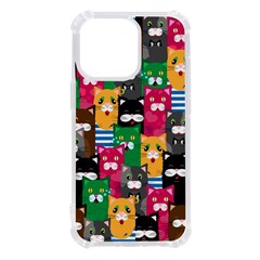 Cat Funny Colorful Pattern Iphone 13 Pro Tpu Uv Print Case by uniart180623