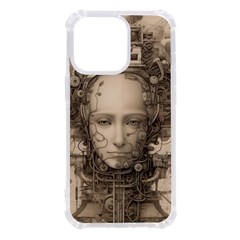 Cyborg Robot Future Drawing Poster Iphone 13 Pro Tpu Uv Print Case by Ravend