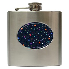 Abstract Minimalism Digital Art Abstract Hip Flask (6 Oz) by uniart180623
