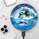 Orca Wave Water Underwater Sky Wireless Fast Charger(White) Front