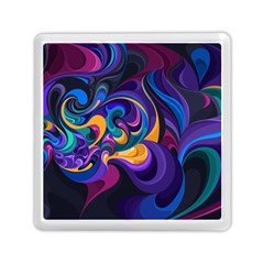 Colorful Waves Abstract Waves Curves Art Abstract Material Material Design Memory Card Reader (square) by uniart180623