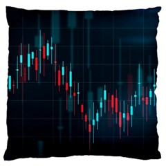 Flag Patterns On Forex Charts Large Cushion Case (two Sides) by uniart180623