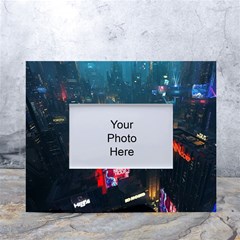 Cityscape Digital Art White Tabletop Photo Frame 4 x6  by uniart180623