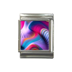 Colorful 3d Waves Creative Wave Waves Wavy Background Texture Italian Charm (13mm) by uniart180623