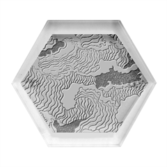 Waves Aesthetics Illustration Japanese Hexagon Wood Jewelry Box by uniart180623