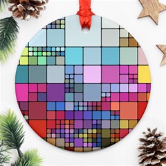 To Dye Abstract Visualization Ornament (round) by uniart180623