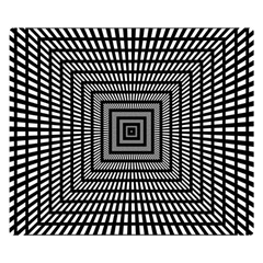 Focus Squares Optical Illusion Premium Plush Fleece Blanket (small) by uniart180623