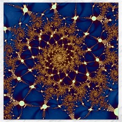 Fractal Spiral Art Pattern Blue Design Canvas 12  X 12  by Simbadda
