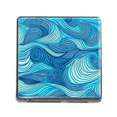 Ocean Waves Sea Abstract Pattern Water Blue Memory Card Reader (square 5 Slot) by Simbadda