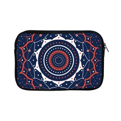Mandala Orange Navy Apple Ipad Mini Zipper Cases by Simbadda