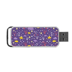 Pattern Cute Clouds Stars Portable Usb Flash (two Sides) by Simbadda