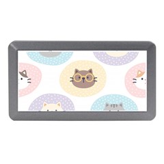 Cute Cat Seamless Pattern Background Memory Card Reader (mini) by Simbadda