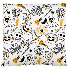 Funny Hand Drawn Halloween Pattern Large Cushion Case (one Side) by Simbadda