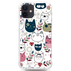 Pattern With Cute Cat Heads Iphone 12/12 Pro Tpu Uv Print Case by Simbadda