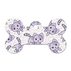 Cats Pattern Design Dog Tag Bone (one Side) by Simbadda
