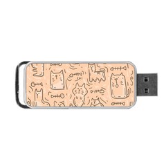 Cat Background Portable Usb Flash (two Sides) by Simbadda