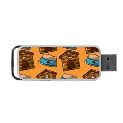 Pet House Bowl Food Seamless Pattern Portable Usb Flash (one Side) by Simbadda
