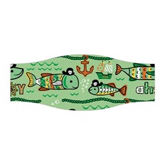 Seamless Pattern Fishes Pirates Cartoon Stretchable Headband by Simbadda